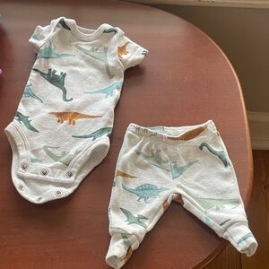 Carter's Dinosaur Print Bodysuit and Pants Set - Green, Blue, Brown
